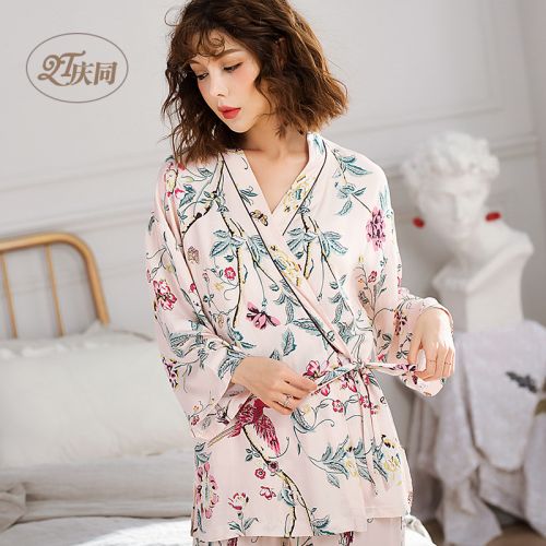Pyjama pour femme en Coton à neuf manches - Ref 2992408