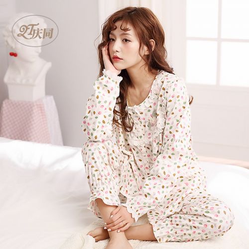 Pyjama pour femme en Coton à manches longues - Ref 2992412