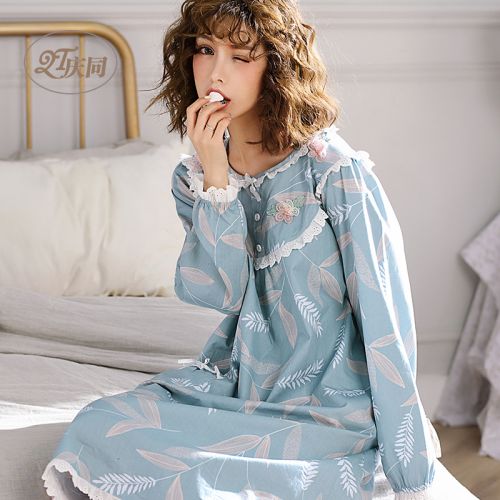 Pyjama pour femme en Coton à manches longues - Ref 2992414