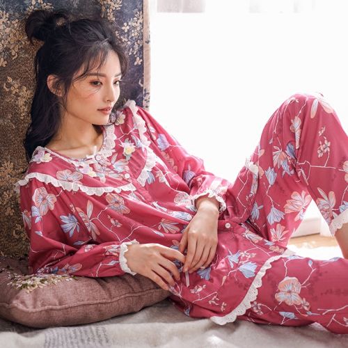 Pyjama pour femme en Coton à manches longues - Ref 2992422
