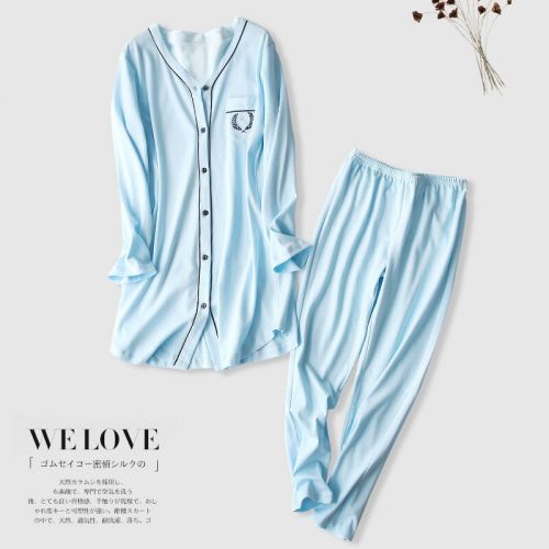 Pyjama pour femme en Coton à manches longues - Ref 2992443