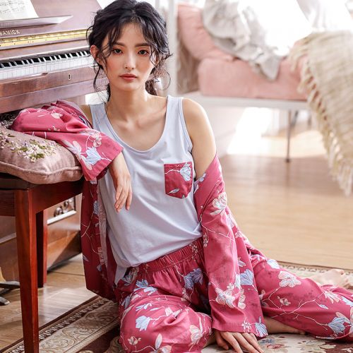 Pyjama pour femme en Coton à manches longues - Ref 2992449