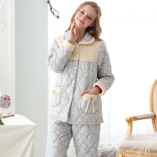 Pyjama pour femme en Coton à manches longues - Ref 2992460