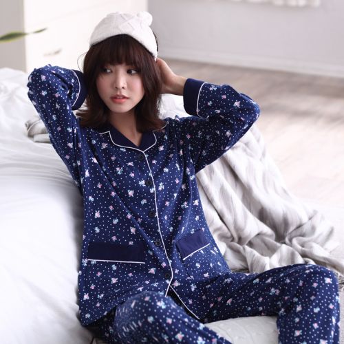 Pyjama pour femme en Coton à manches longues - Ref 2992463