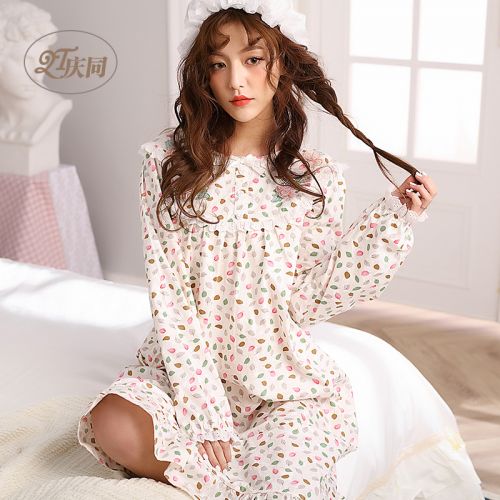 Pyjama pour femme en Coton à manches longues - Ref 2992470