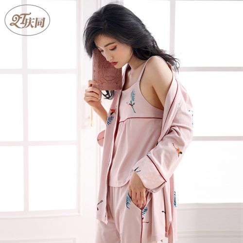 Pyjama pour femme en Coton à manches longues - Ref 2992475