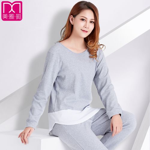 Pyjama pour femme en Coton à manches longues - Ref 2992518