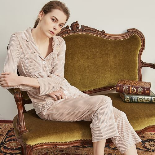 Pyjama pour femme en Polyester à manches longues - Ref 2992520