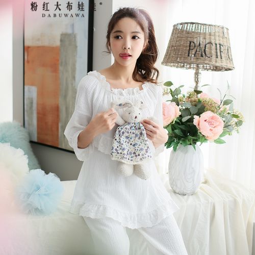 Pyjama pour femme en Coton à manches longues - Ref 2992526