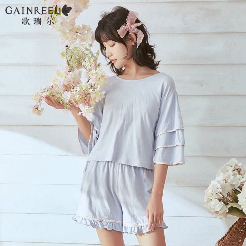 Pyjama pour femme GAINREEL en Coton à manchon moyen - Ref 2992574