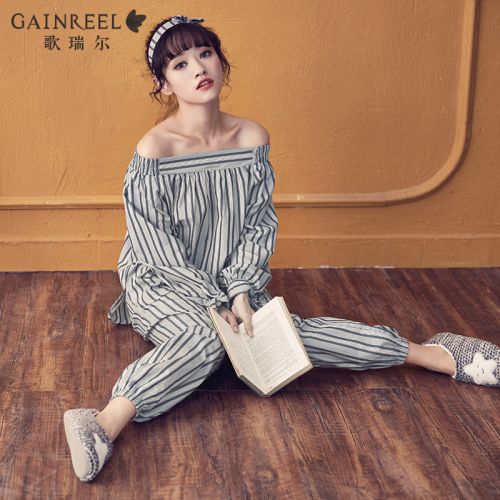 Pyjama pour femme GAINREEL en Coton à manches longues - Ref 2992581