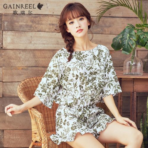 Pyjama pour femme GAINREEL en Coton à manchon moyen - Ref 2992582