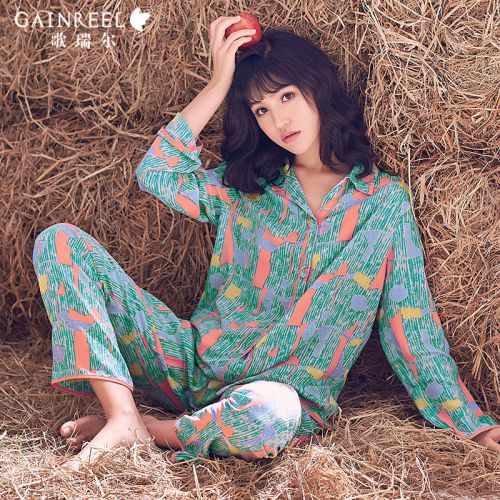 Pyjama pour femme GAINREEL en Viscose à manches longues - Ref 2992602