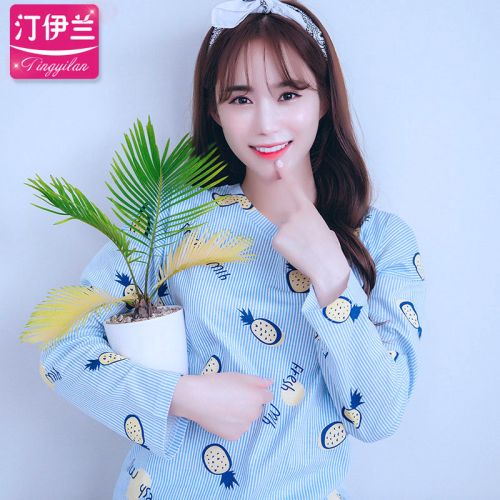 Pyjama pour femme en Coton à manches longues - Ref 2992643