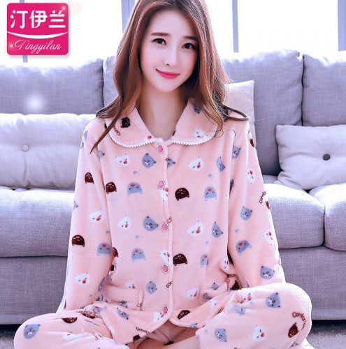 Pyjama pour femme en Polyester à manches longues - Ref 2992672