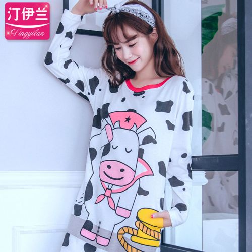 Pyjama pour femme en Coton à manches longues - Ref 2992676