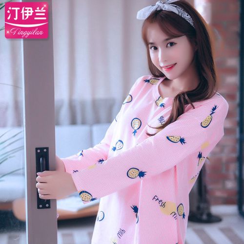 Pyjama pour femme en Coton à manches longues - Ref 2992726