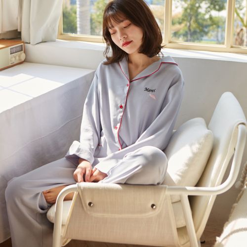 Pyjama pour femme en Coton à manches longues - Ref 2992748