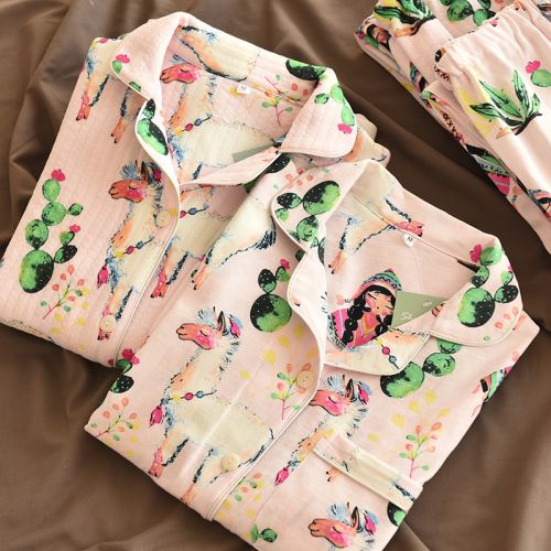 Pyjama pour femme en Coton à manches longues - Ref 2992752