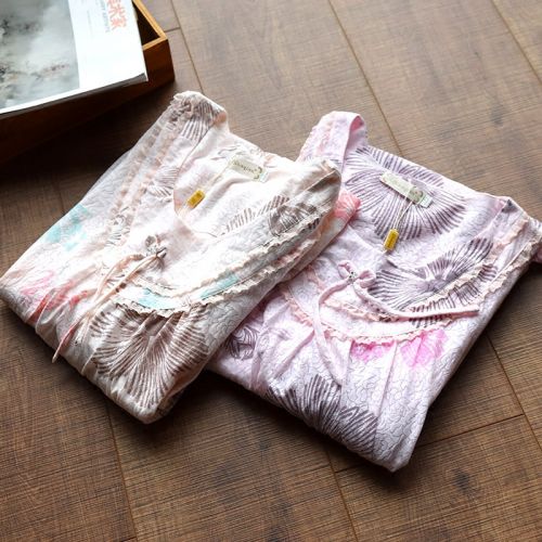 Pyjama pour femme en Coton à manches longues - Ref 2992754