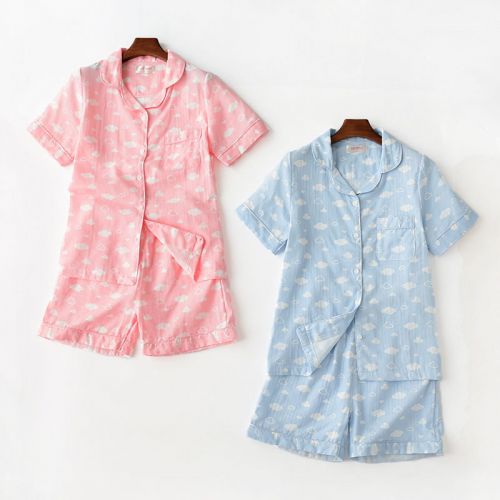 Pyjama pour femme en Coton à manche courte - Ref 2992763