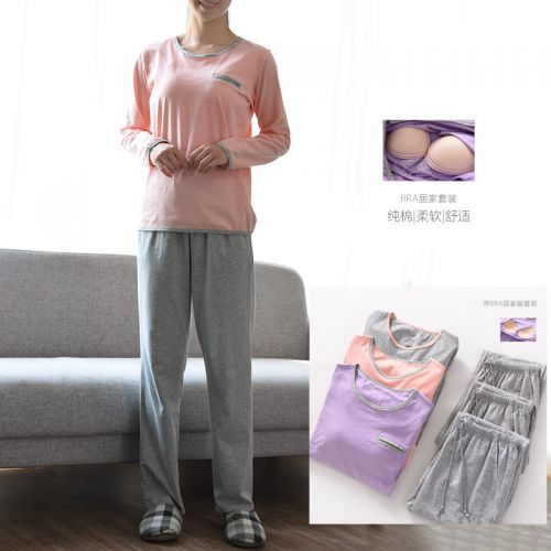 Pyjama pour femme en Coton à manches longues - Ref 2992775