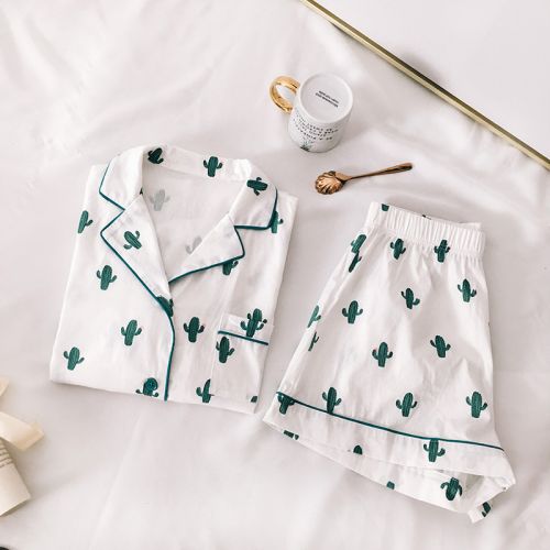 Pyjama pour femme en Coton à manche courte - Ref 2992864