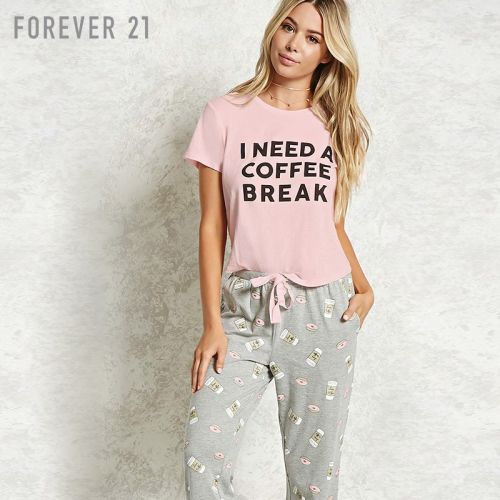 Pyjama pour femme FOREVER en Coton à manche courte - Ref 2992875