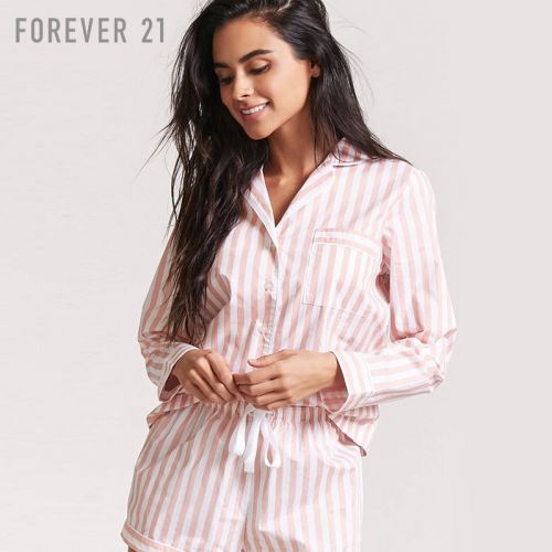 Pyjama pour femme FOREVER en Coton à manches longues - Ref 2992888