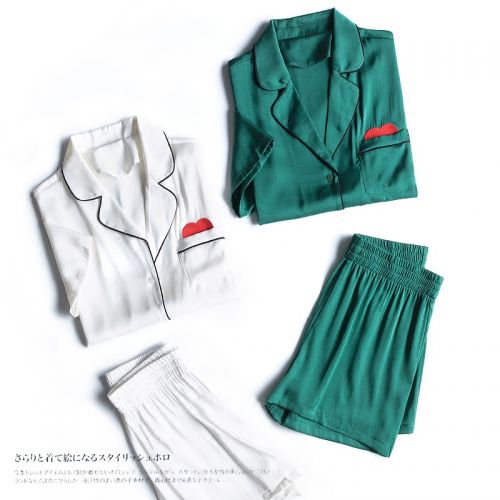 Pyjama pour femme en Soie à manche courte - Ref 2992942