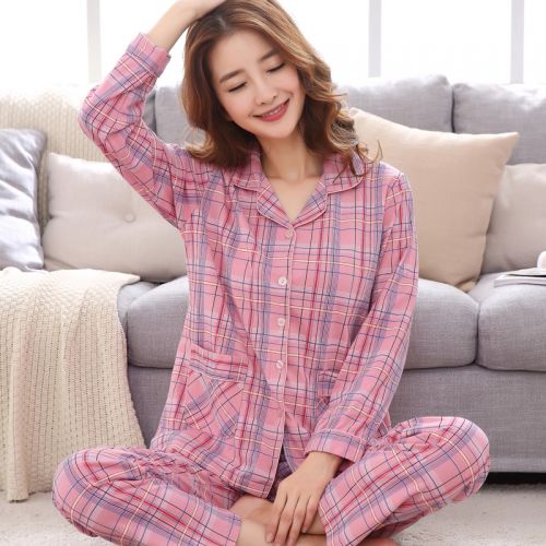 Pyjama pour femme en Coton à manches longues - Ref 2992969