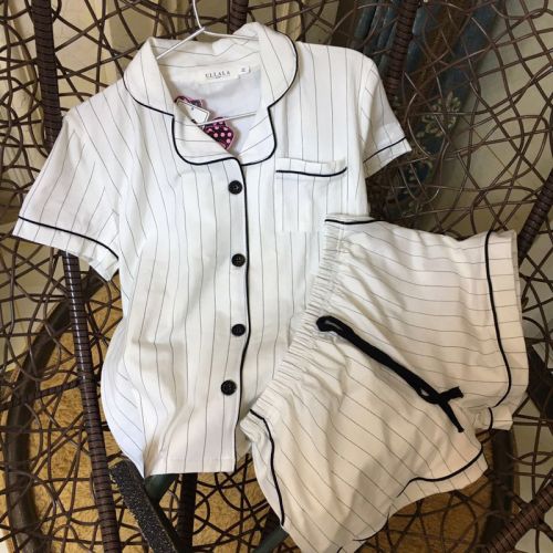 Pyjama pour femme en Coton à manche courte - Ref 2992977