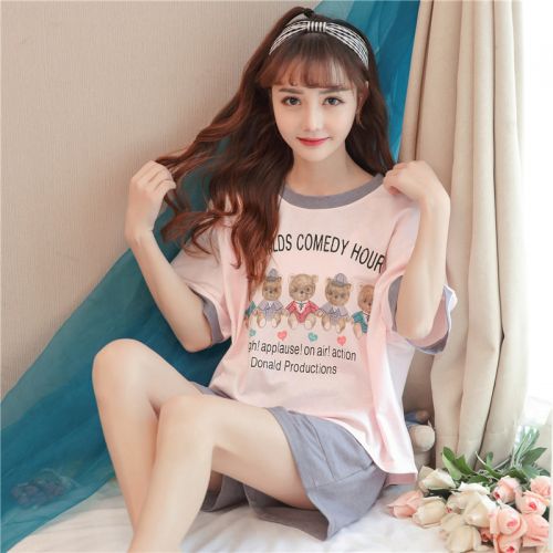 Pyjama pour femme en Coton à manche courte - Ref 2992985