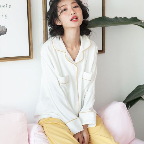 Pyjama pour femme WOWPINK en Coton à manches longues - Ref 2992998