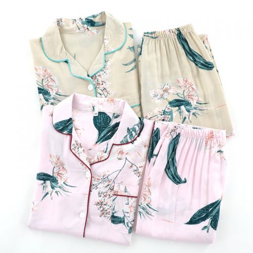 Pyjama pour femme en Coton à manches longues - Ref 2993002