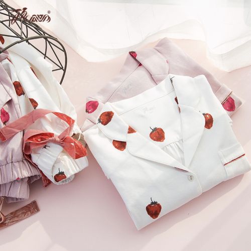 Pyjama pour femme en Coton à manches longues - Ref 2993034