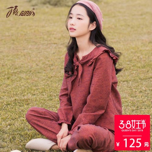 Pyjama pour femme en Coton à manches longues - Ref 2993038