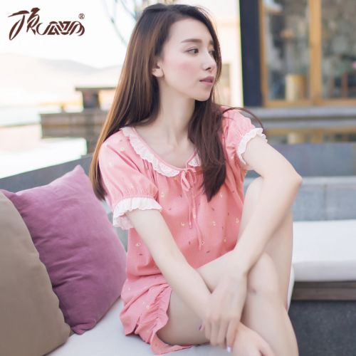 Pyjama pour femme en Coton à manche courte - Ref 2993058