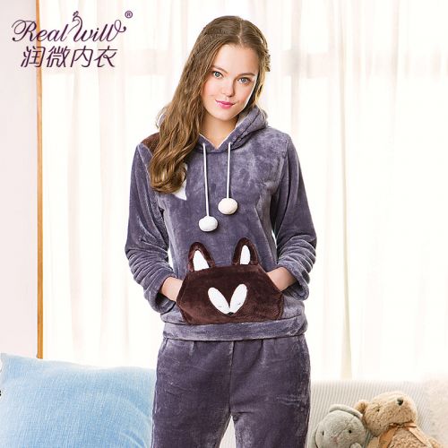 Pyjama pour femme REALWILL en Polyester à manches longues - Ref 2993067
