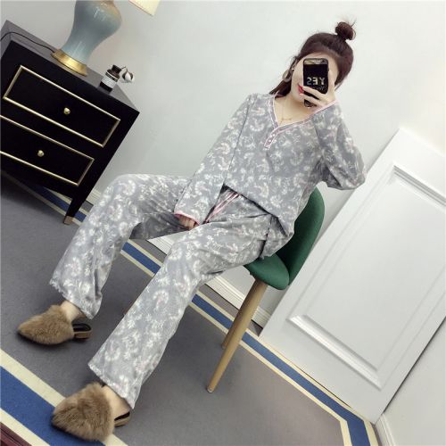 Pyjama pour femme en Coton à manches longues - Ref 2993091