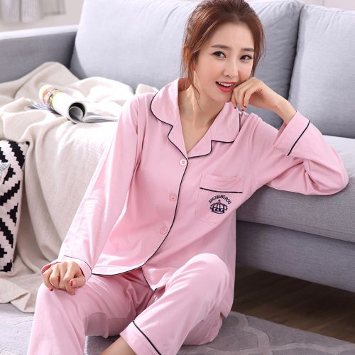 Pyjama pour femme en Coton à manches longues - Ref 2993097