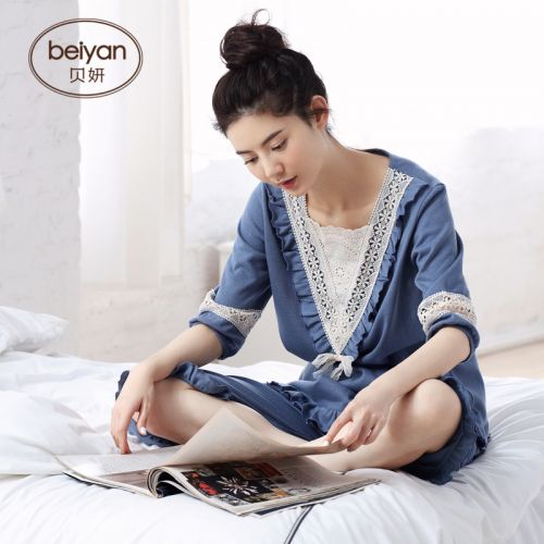 Pyjama pour femme en Coton à manchon moyen - Ref 2993123