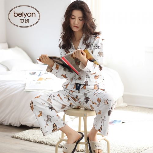 Pyjama pour femme en Coton à manches longues - Ref 2993126