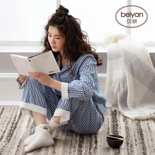 Pyjama pour femme en Coton à manches longues - Ref 2993133