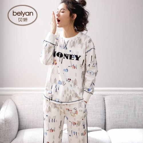 Pyjama pour femme en Coton à manches longues - Ref 2993147