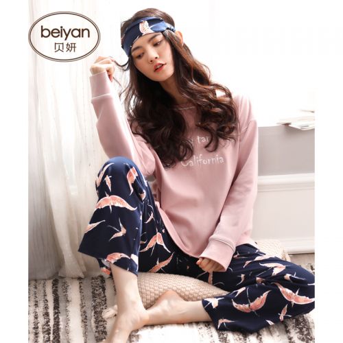 Pyjama pour femme en Coton à manches longues - Ref 2993153