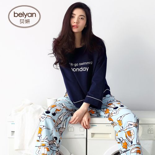 Pyjama pour femme en Coton à manches longues - Ref 2993182