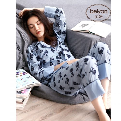 Pyjama pour femme en Coton à manches longues - Ref 2993230