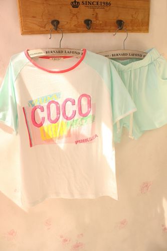 Pyjama pour femme en Coton à manche courte - Ref 2993307