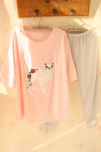 Pyjama pour femme en Coton à manche courte - Ref 2993314